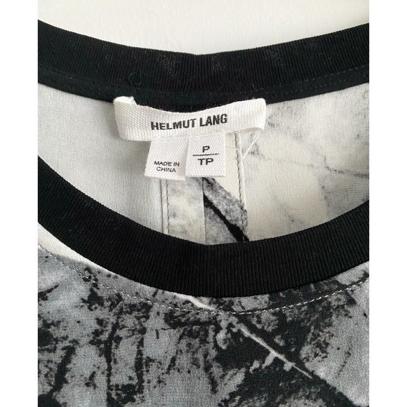 Helmut Lang "Terrene" Short Sleeve Printed Black/ White Top, size XS - Picture 4 of 8